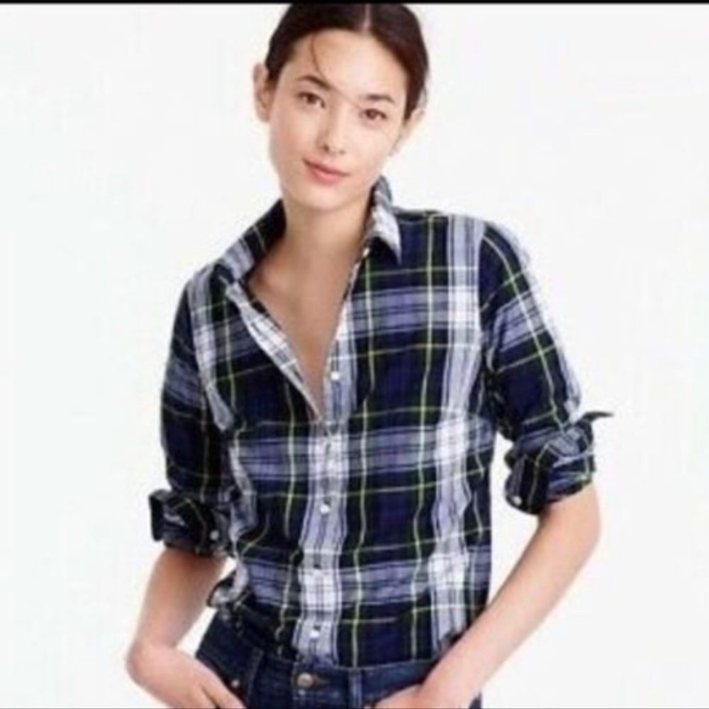 J. Crew Multicolor Plaid Shirt